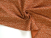 Ткань Фланель 100% хлопок Соцветие хлопка на коричневом  150 г/м2 шир 150см. производства Китай состав 100% Хлопок