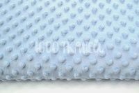 Ткань Плюш Минки дотс нежно-голубой ПРЕМИУМ 380г/м2 шир.160см производства  состав Полиэстер 100%